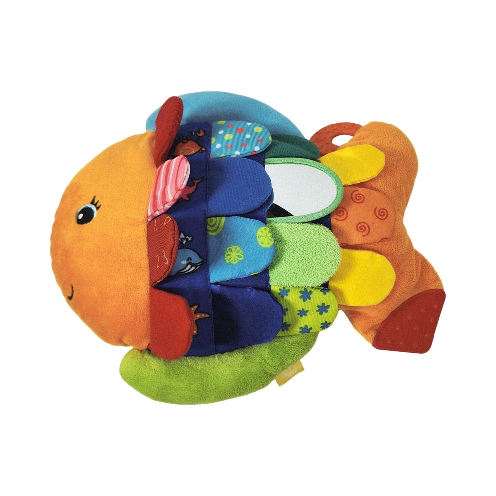 Melissa & Doug K's Kids Flip Fish Soft Baby Sensory Toy Crinkle‎ Rattle Mirror